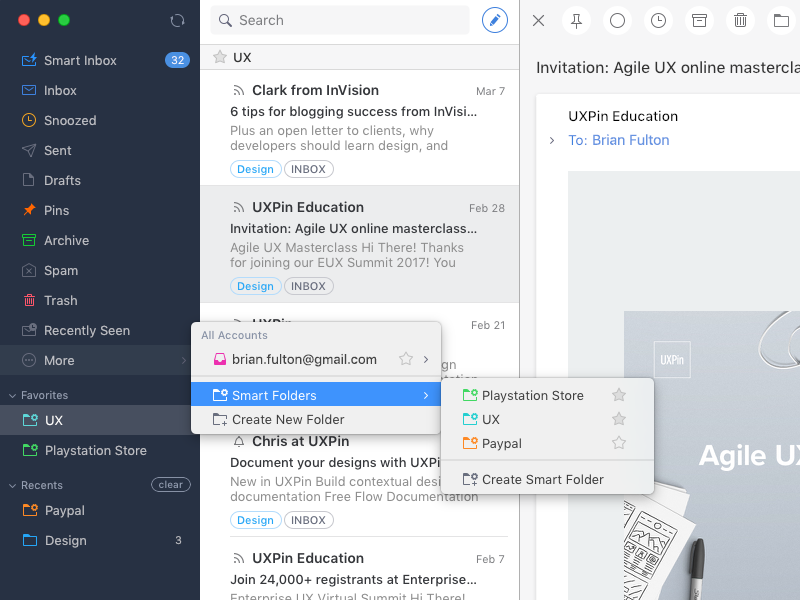 spark for mac move all similar from spam to inbox